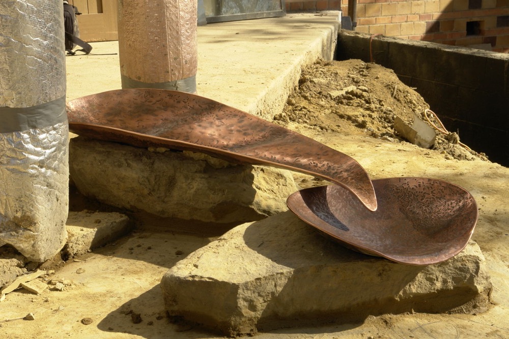 Eltham Library. Beaten Copper