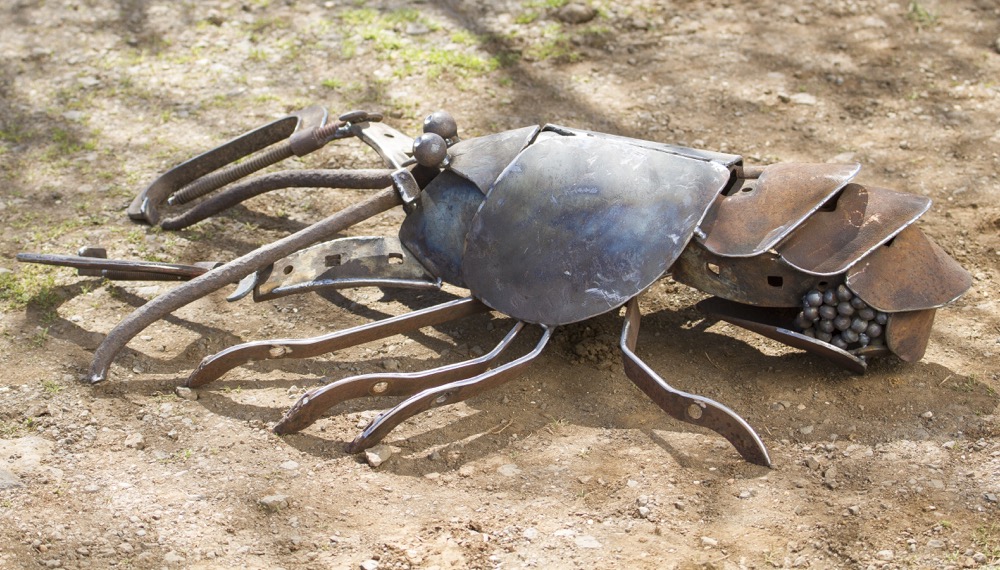 Victory Park Castlemaine. Reclaimed steel objects