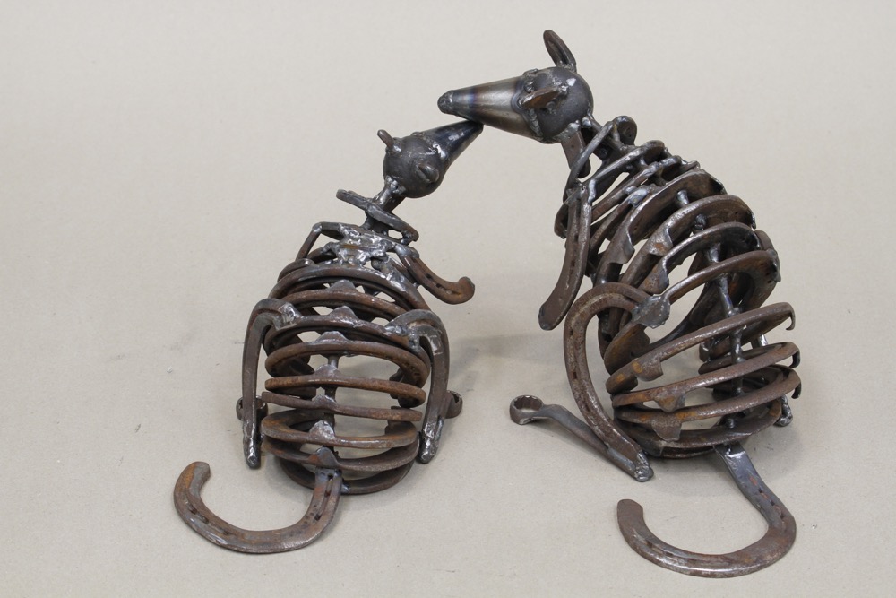 Bushy Creek Playspace, Reclaimed steel objects
